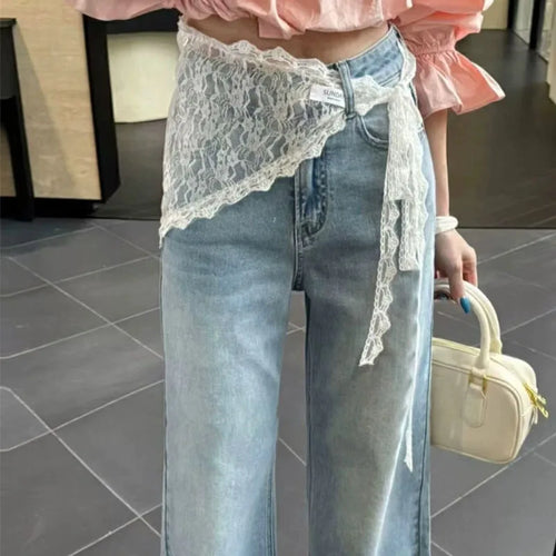 2025 HOT SALE! Y2K Women Lace Tulle Bandage Skirt Stacked Lace Half