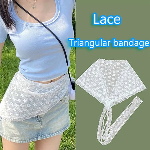 2025 HOT SALE! Y2K Women Lace Tulle Bandage Skirt Stacked Lace Half