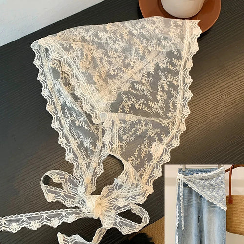 2025 HOT SALE! Y2K Women Lace Tulle Bandage Skirt Stacked Lace Half