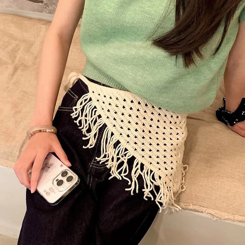 2025 HOT SALE! Y2K Women Lace Tulle Bandage Skirt Stacked Lace Half