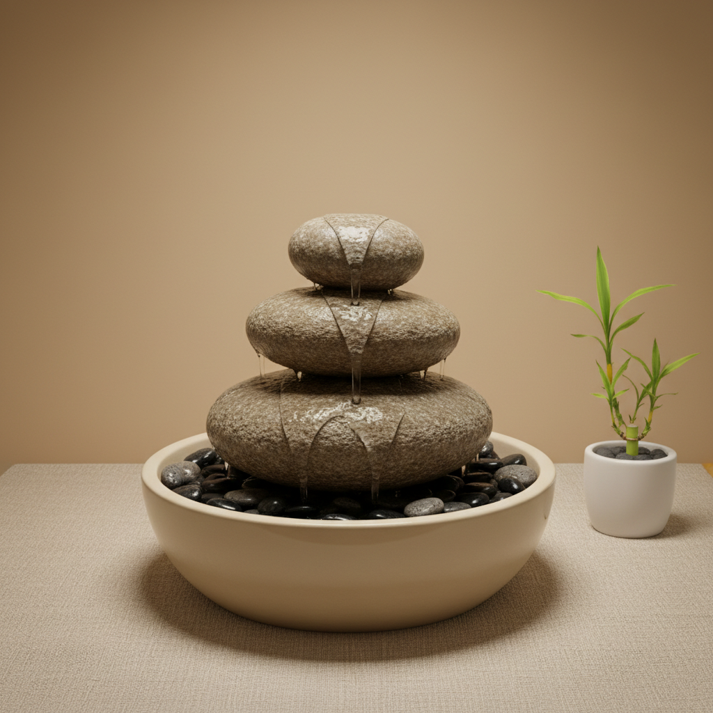 Fuente con Piedras Decoración
